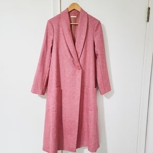 Long Pink Wool Coat